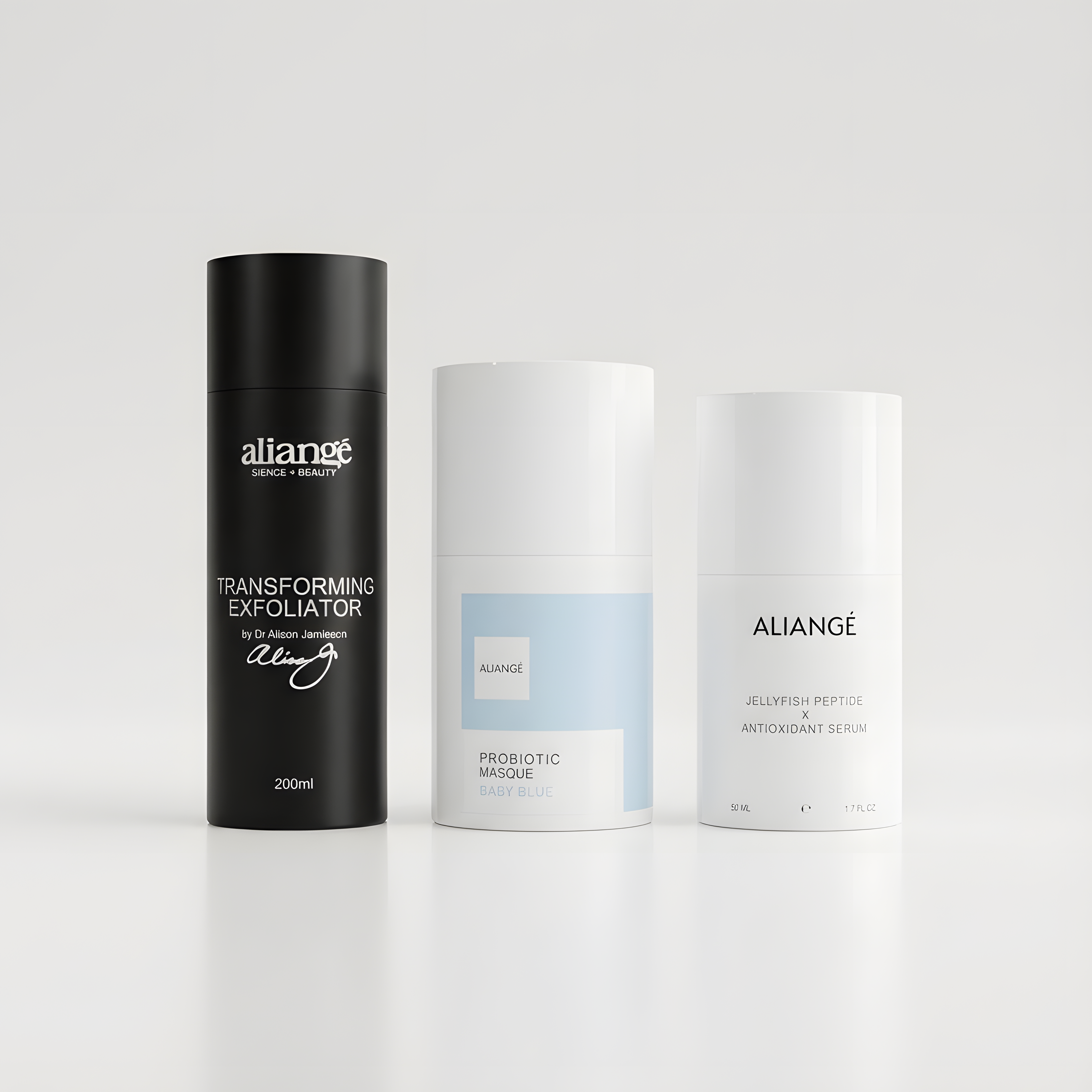 Aliangé Masque Protocol — doctor-led treatment masque set on white background