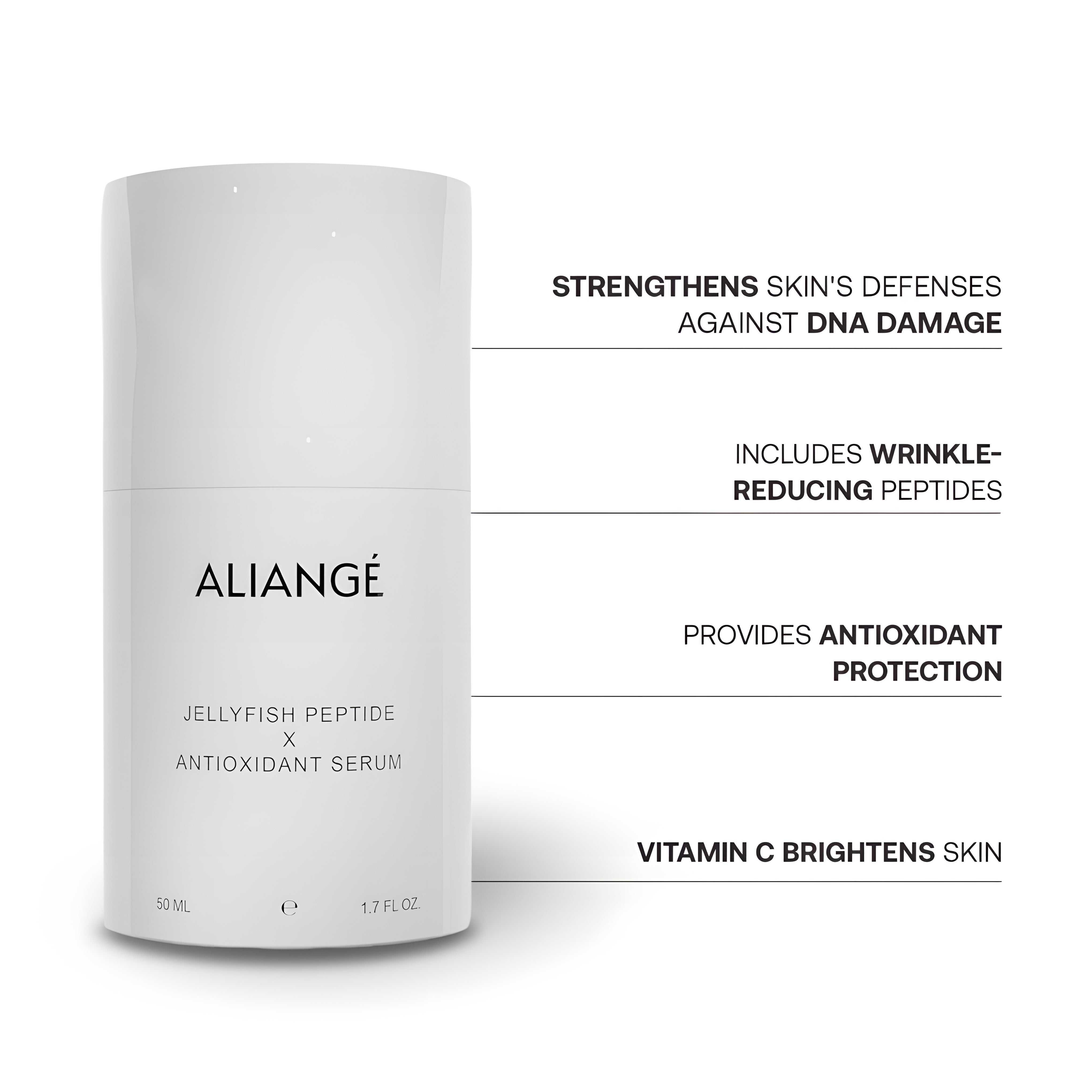 Jellyfish Peptide × Antioxidant Serum call-out — Aliangé peptide antioxidant repair serum
