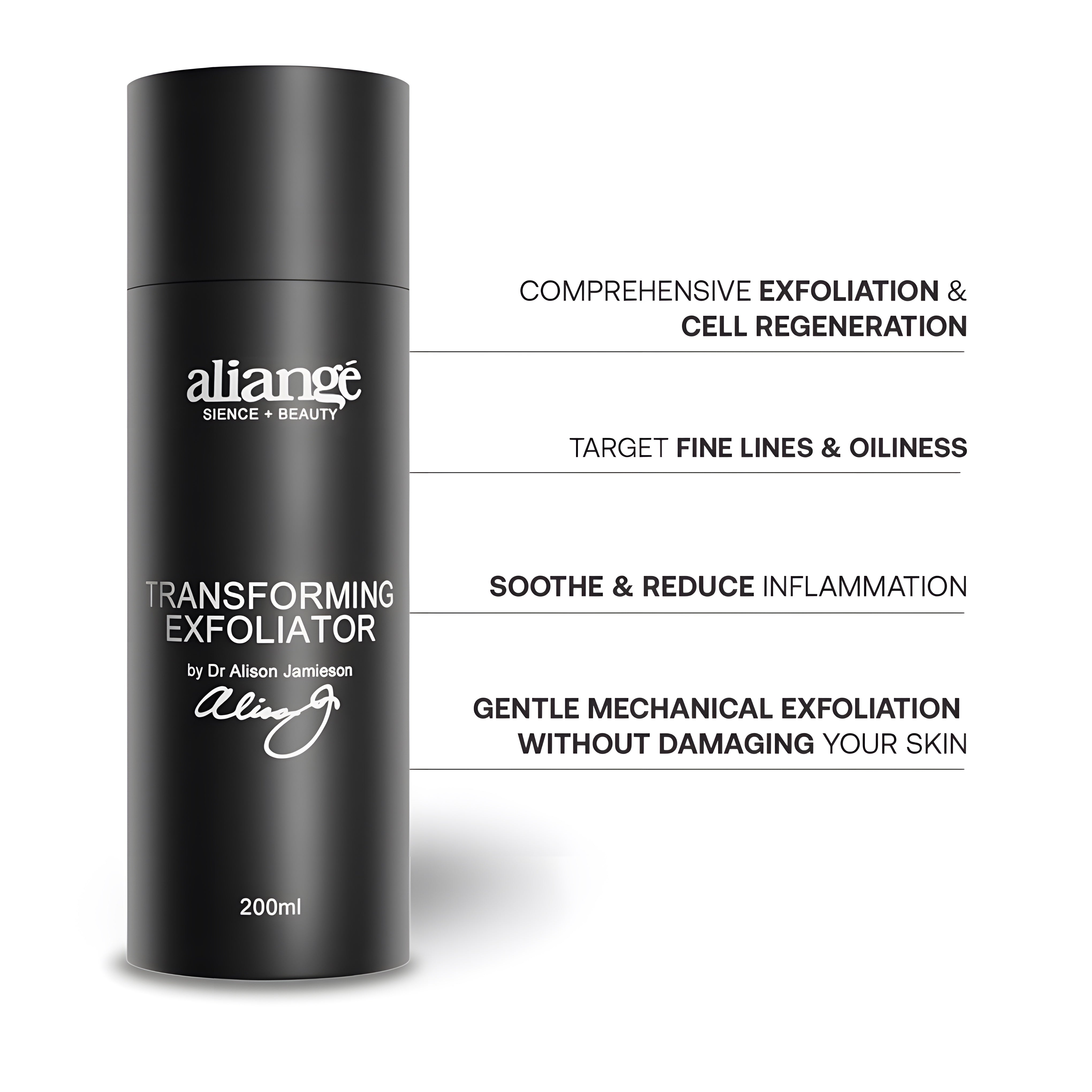 Transforming Exfoliator call-out — Aliangé AHA and tea tree resurfacing wash, 200ml