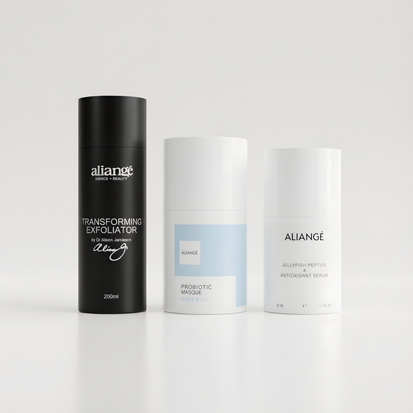 Aliangé Masque Protocol — doctor-led treatment masque set on white background

