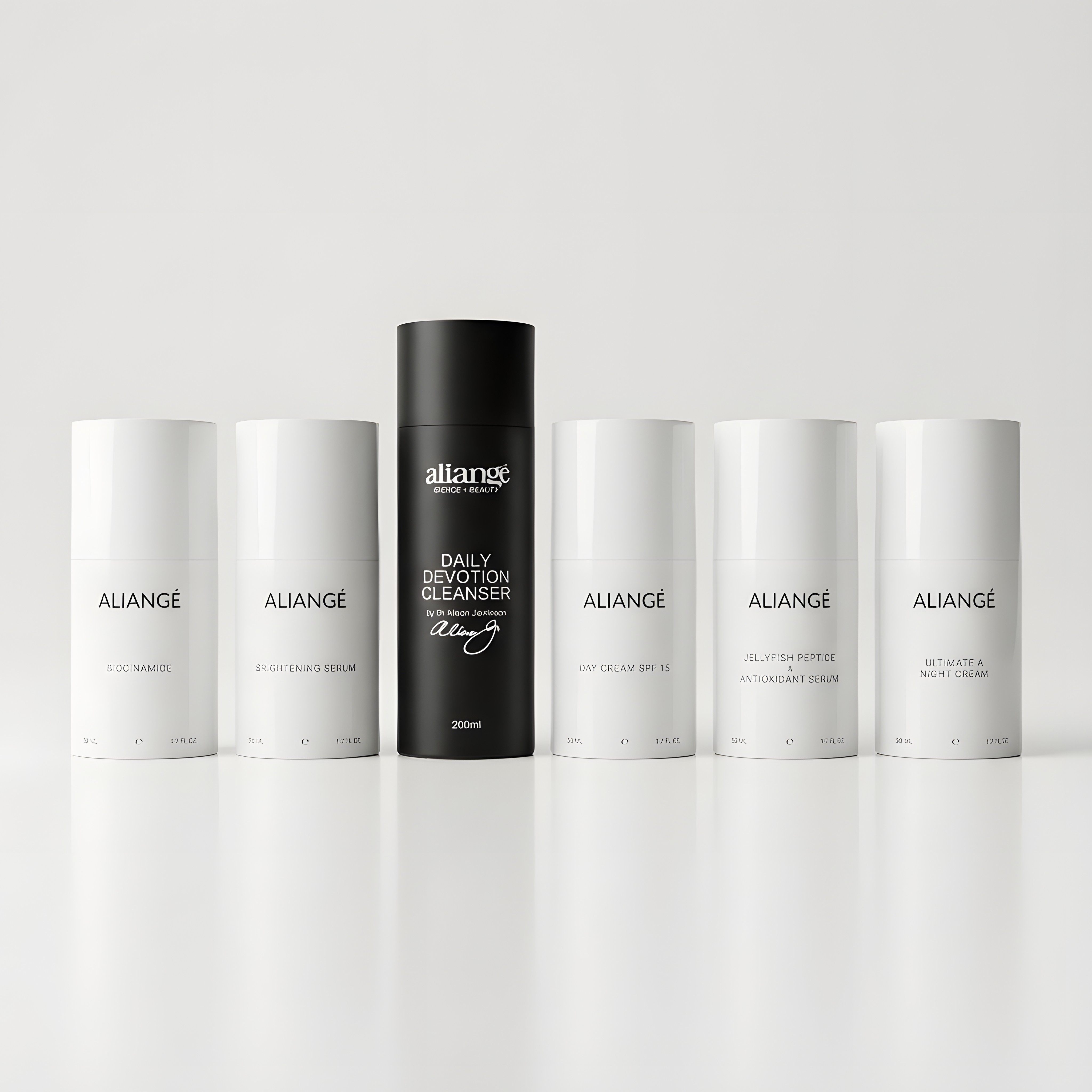 Aliangé The Protocol — full doctor-led skincare sequencing set on white background
