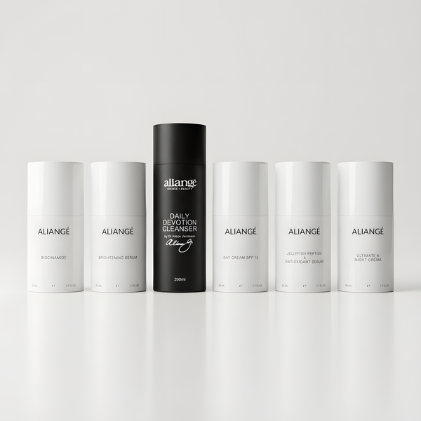 Aliangé The Protocol — full doctor-led skincare sequencing set on white background