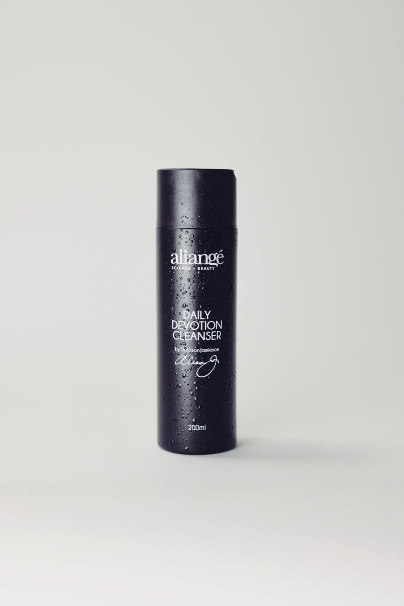 Aliangé Daily Devotion Cleanser 200ml editorial studio shot — Sunshine Coast doctor-led skincare