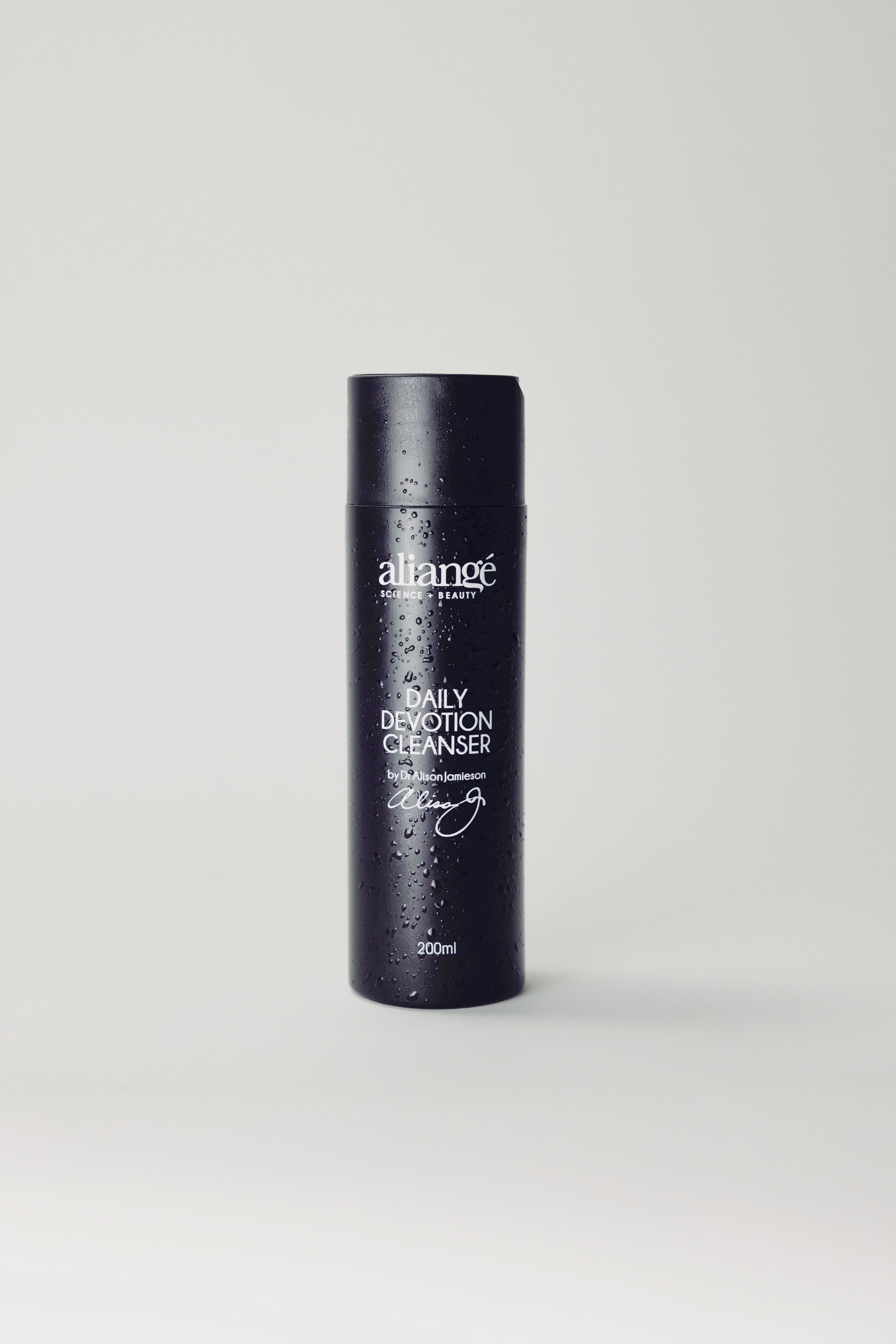 Aliangé Daily Devotion Cleanser 200ml editorial studio shot — Sunshine Coast doctor-led skincare