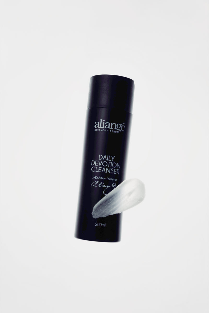 Aliangé Daily Devotion Cleanser 200ml editorial studio shot — Sunshine Coast doctor-led skincare