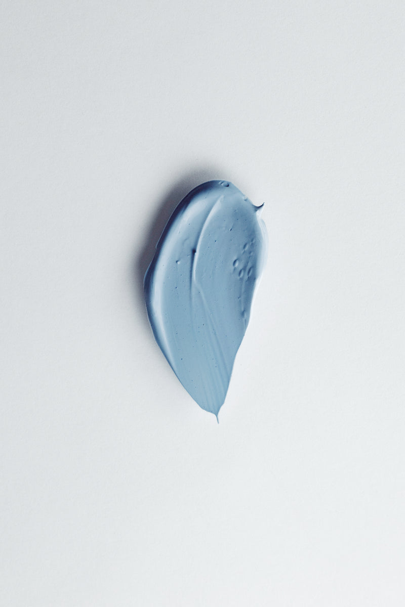 Probiotic Masque baby blue texture swatch — Aliangé probiotic postbiotic masque formula